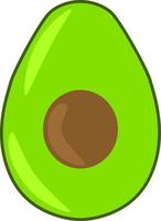 avocado, illustratie, vector Aan wit achtergrond.