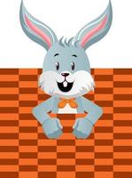 konijn met slecht textuur, illustratie, vector Aan wit achtergrond.