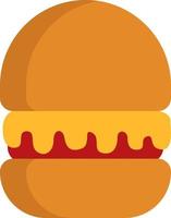 hamburger met kaas, illustratie, vector, Aan een wit achtergrond. vector