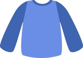 blauw trui, illustratie, vector Aan wit achtergrond.