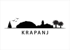 krapanj, Kroatisch eiland horizon landschap vector