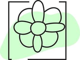 ongebruikelijk klein bloem, icoon illustratie, vector Aan wit achtergrond