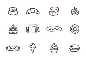 Set Sweet Food vector