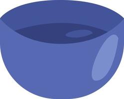 blauw soep, illustratie, vector Aan een wit achtergrond.
