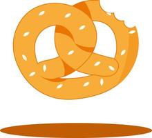 pretzels, illustratie, vector Aan wit achtergrond.