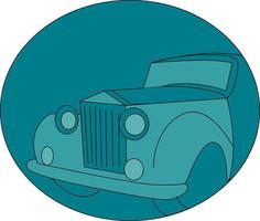 oud retro auto, illustratie, vector Aan wit achtergrond.