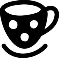 zwart kop voor espresso, icoon illustratie, vector Aan wit achtergrond