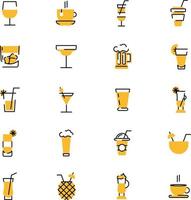 Open bar drankjes, illustratie, vector Aan een wit achtergrond.
