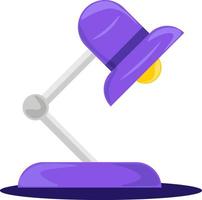 Purper lamp, illustratie, vector Aan wit achtergrond.