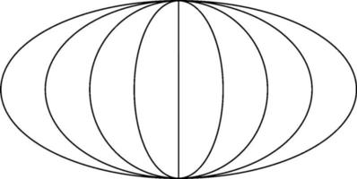 vier concentrisch ellipsen, wijnoogst illustratie. vector