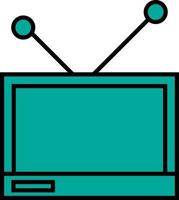 technologie apparaat televisie, illustratie, vector Aan een wit achtergrond.