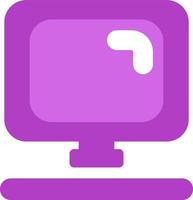 Purper computer, illustratie, vector, Aan een wit achtergrond. vector