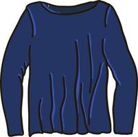 blauw shirt, illustratie, vector Aan wit achtergrond.