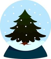 winter boom, illustratie, vector Aan wit achtergrond.