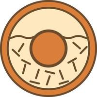 eigengemaakt donut, illustratie, vector Aan een wit achtergrond.