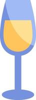 glas van wit wijn, illustratie, vector, Aan een wit achtergrond. vector