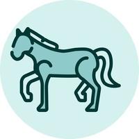 wild paard, illustratie, vector Aan een wit achtergrond.