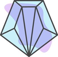 diamant steen, illustratie, Aan een wit achtergrond. vector