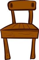 houten bruin stoel, illustratie, vector Aan wit achtergrond
