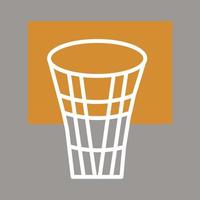 basketbal mand, illustratie, vector, Aan een wit achtergrond. vector