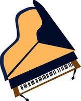 groots piano, illustratie, vector Aan wit achtergrond.