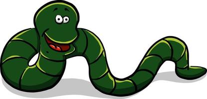 groen worm , illustratie, vector Aan wit achtergrond