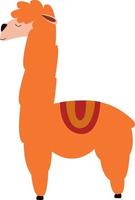 oranje lama, illustratie, vector Aan wit achtergrond.