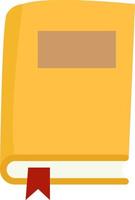 geel boek, illustratie, vector Aan wit achtergrond.