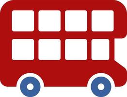 engelen rood bus, icoon illustratie, vector Aan wit achtergrond