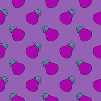 baby aubergines , naadloos patroon Aan een Purper achtergrond. vector