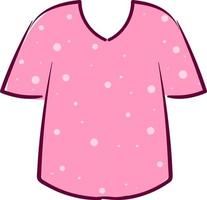 roze schattig shirt, illustratie, vector Aan wit achtergrond.