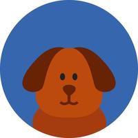 bruin hond, illustratie, vector Aan een wit achtergrond.