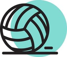 volley bal, illustratie, vector Aan wit achtergrond.