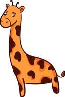 tekenfilm giraffe, illustratie, vector Aan wit achtergrond