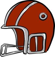 rugby helm, illustratie, vector Aan wit achtergrond