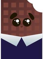 chocola in een pak, illustratie, vector Aan wit achtergrond.