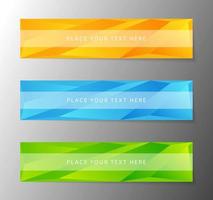 abstracte geometrische banner ontwerpset vector