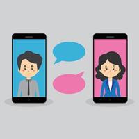 smartphone communicatie chat bubble concept vector