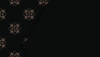 zwart banier sjabloon met abstract bruin patroon en plaats voor uw logo vector