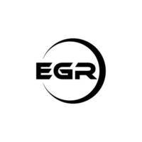egr brief logo ontwerp in illustratie. vector logo, schoonschrift ontwerpen voor logo, poster, uitnodiging, enz.