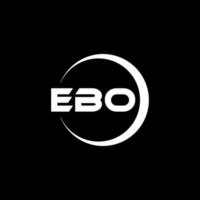 ebo brief logo ontwerp in illustratie. vector logo, schoonschrift ontwerpen voor logo, poster, uitnodiging, enz.