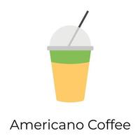 modieus Amerikaans koffie vector