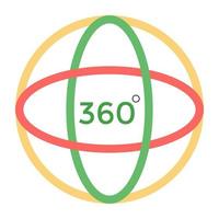 modieus 360 hoek vector