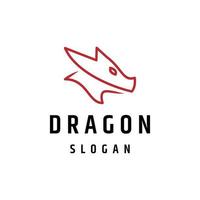 draak hoofd logo vector icoon ontwerp sjabloon