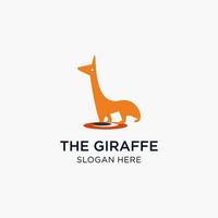 giraffe logo ontwerp icoon sjabloon vector