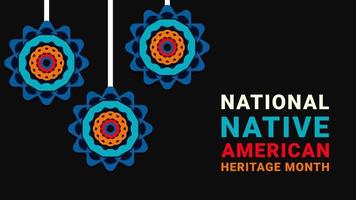 inheems Amerikaans erfgoed maand. achtergrond ontwerp met abstract ornamenten vieren inheems indianen in Amerika. vector