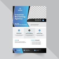 folder ontwerp sjabloon voor agentschap met blauw kleur abstract helling vorm vector