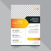 professioneel modern folder ontwerp sjabloon met geel vorm hellingen vector