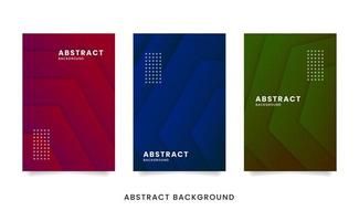 abstracte geometrische papercut kaartenset vector