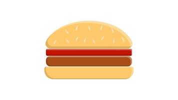 vector realistisch Hamburger klassiek hamburger Amerikaans cheeseburger met sla tomaat ui kaas rundvlees en saus dichtbij omhoog geïsoleerd Aan wit achtergrond. snel voedsel